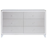 Larue - 6-Drawer Dresser - Silver