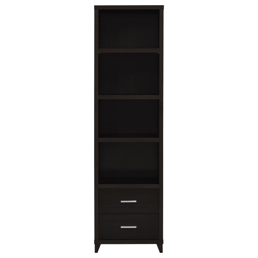 Lewes - 2-Drawer Media Tower - Cappuccino