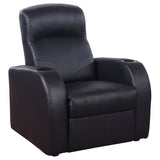 Cyrus - Home Theater Upholstered Recliner - Black