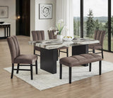 Vega 6-Piece Faux Marble Dining Set | Tampa, Orlando & Fort Myers Store | $999