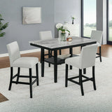 Marbel 6-Piece Faux Marble Counter Height Dining Set | Tampa, Orlando & Fort Myers | $799