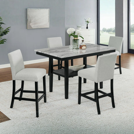 Marbel 6-Piece Faux Marble Counter Height Dining Set | Tampa, Orlando & Fort Myers | $799