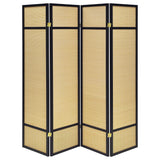 Pearce - 4-Panel Bamboo Room Divider Folding Screen - Natural