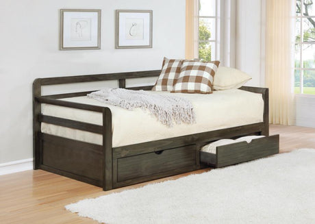 Sorrento - 2-Drawer Twin Daybed With Extension Trundle - Gray