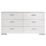 Felicity - 6-Drawer Dresser - Glossy White