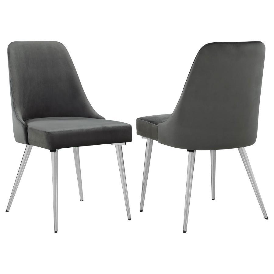 Cabianca - Curved Back Side Chairs (Set of 2) - Gray