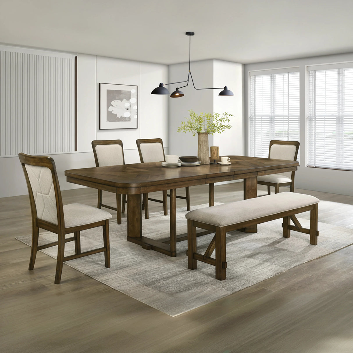 Broadmoor Brown Extendable Dining Set - Furniture Store in Tampa, Orlando & Fort Myers | $1,199