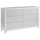 Larue - 6-Drawer Dresser - Silver