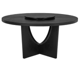 Rupert - Round Table With Lazy Susan - Charcoal