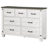 Lilith - 7-Drawer Dresser Distressed - Distressed Gray And White