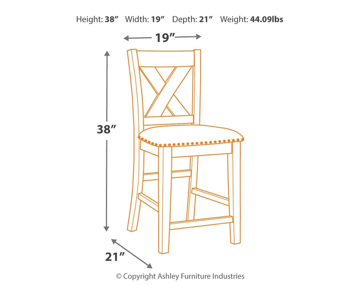 Caitbrook - Gray - Upholstered Barstool (Set of 2)