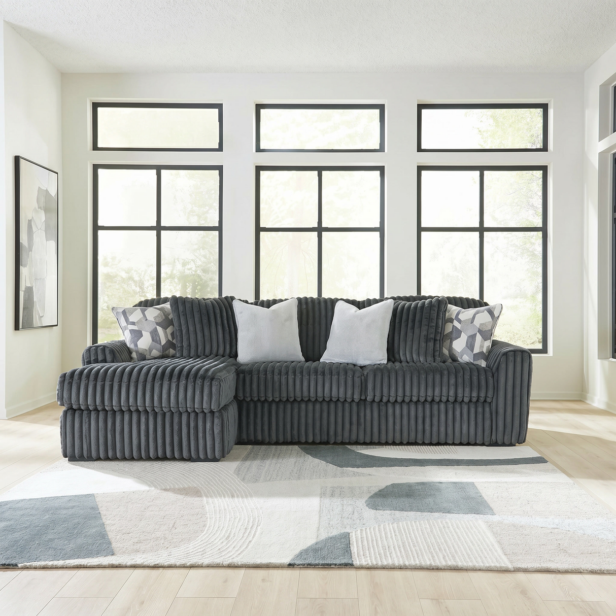 Midnight-Madness Corduroy Sectional Set | Tampa, Orlando & Fort Myers | From $1,199