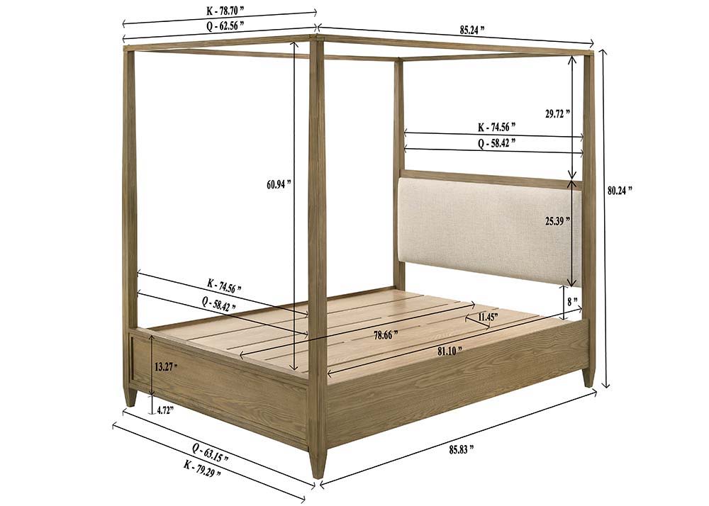 Sienna - Queen Bed - Ash