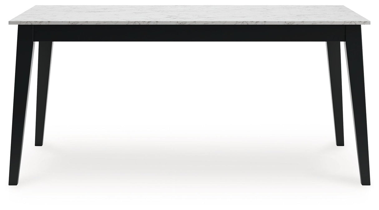 Jettaya - Black / White - Rectangular Dining Room Table