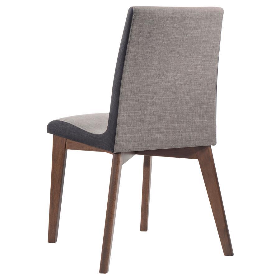 Redbridge - Upholstered Side Chairs (Set of 2) - Gray And Natural Walnut