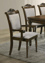 Willowbrook - Upholstered Dining Arm Chair (Set of 2) - Gray And Chestnut