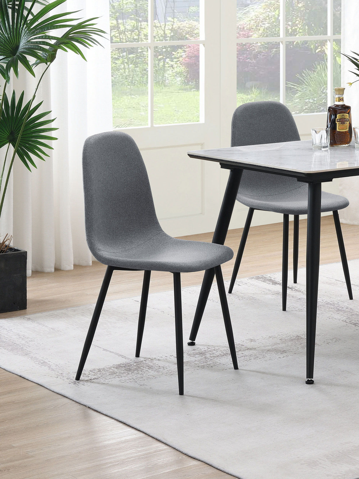 Dennison - Upholstered Dining Side Chair (Set of 4) - Grey