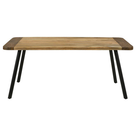 Maverick - Rectangular Tapered Legs Dining Table - Natural Mango And Black