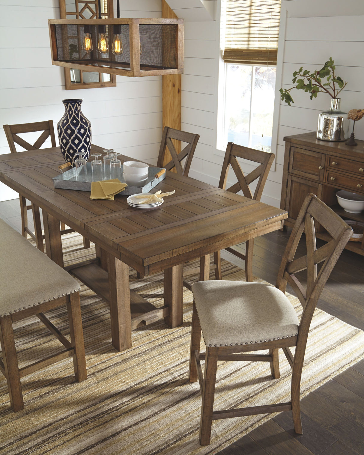 Moriville - Rectangular Dining Table Set - Counter Height