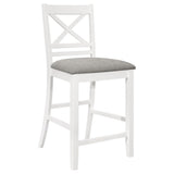 Hollis - X-Back Counter Height Dining Chair (Set of 2) - White And Light Gray