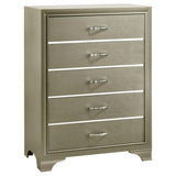 Beaumont - 5-Drawer Rectangular Chest - Champagne