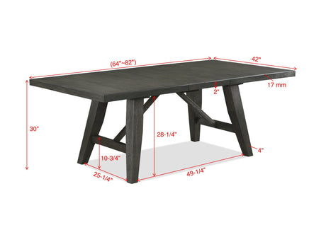 Rufus - Dining Table (1 X 18 Leaf) - Black