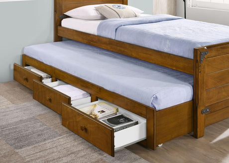 Granger - Twin Captain's Bed With Trundle - Rustic Honey