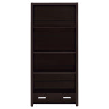 Skylar - 5-Shelf Bookcase With Storage Drawer - Cappuccino