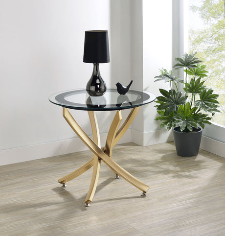 Brooke - Glass Top End Table