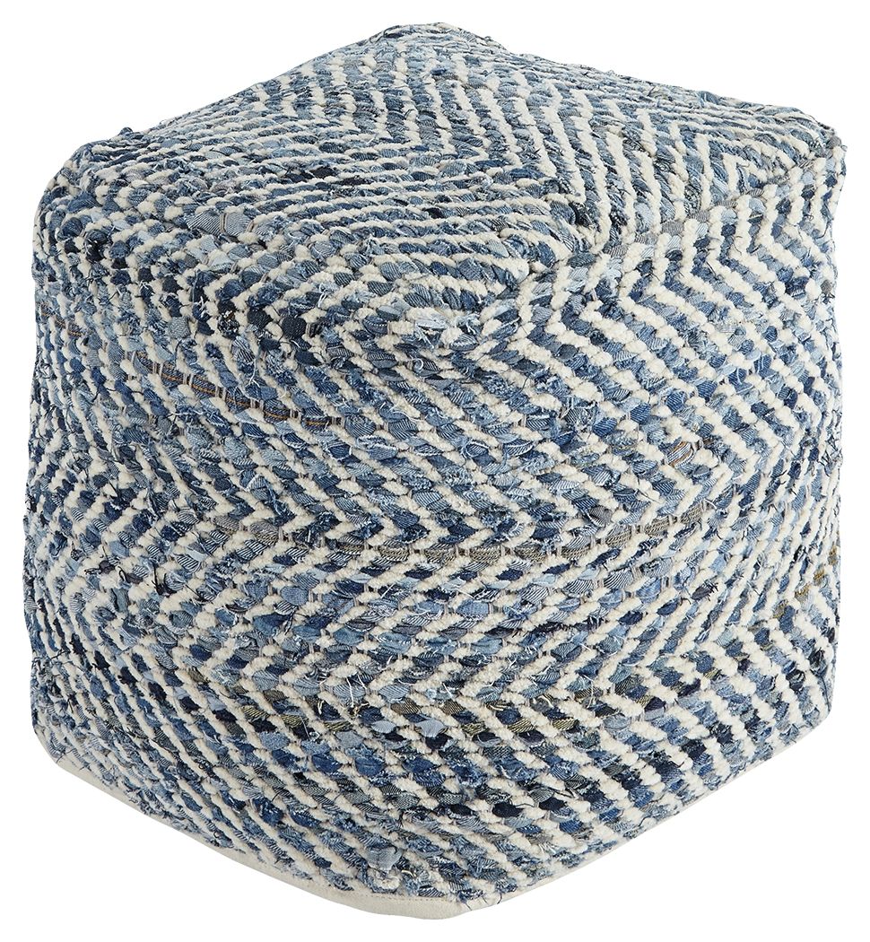 Chevron - Blue - Pouf