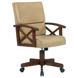 Marietta - Upholstered Game Chair - Tobacco And Tan