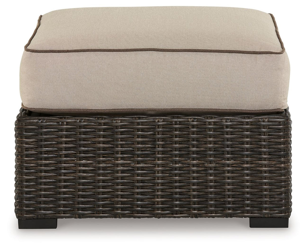 Coastline Bay - Brown - Ottoman With Cushion