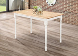 Taffee - Rectangle Dining Table - Natural Brown And White