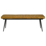 Misty - Leather Upholstered Dining Bench - Antique Camel