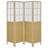 Edwards - 4-Panel Room Divider Folding Shoji Screen - Natural