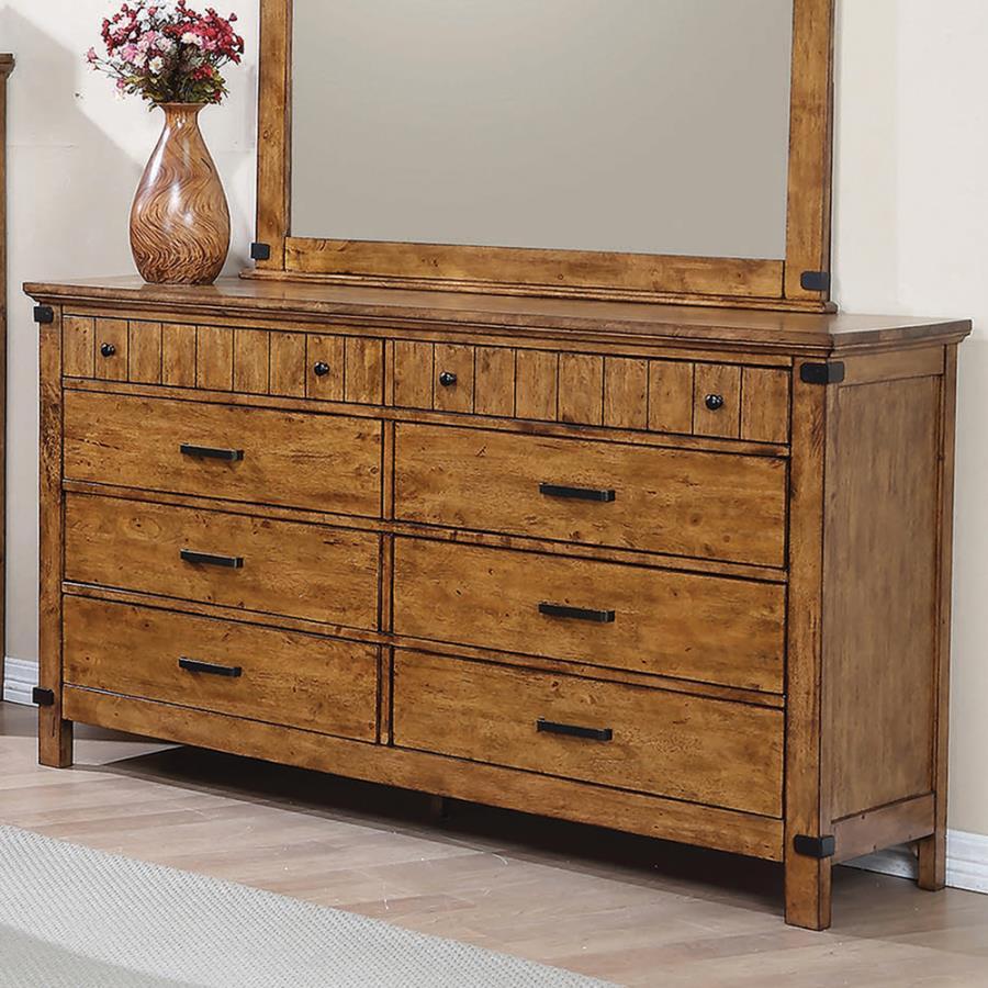 Brenner - 8-Drawer Dresser - Rustic Honey