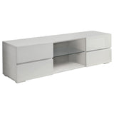 Galvin - 4-Drawer TV Console Glossy - White