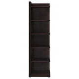 Alder - 6-Tier Corner Bookcase - Cappuccino