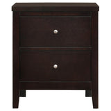 Carlton - 2-Drawer Rectangular Nightstand - Cappuccino