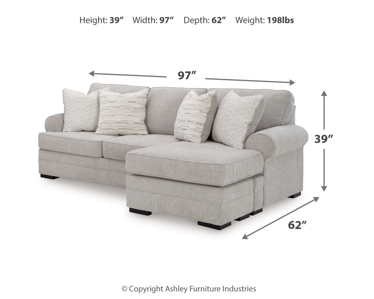 Eastonbridge Reversible Sofa Chaise in Pebble | Sectional Set in Tampa, Orlando & Fort Myers
