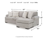 Eastonbridge Reversible Sofa Chaise in Pebble | Sectional Set in Tampa, Orlando & Fort Myers