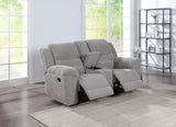 Gilson - Chenille Upholstered Reclining Loveseat - Gray