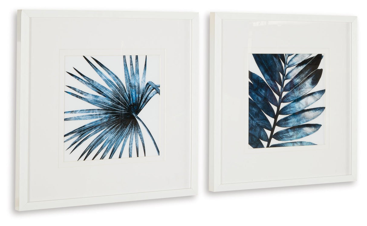 Breelen - Blue / White - Wall Art Set (Set of 2)