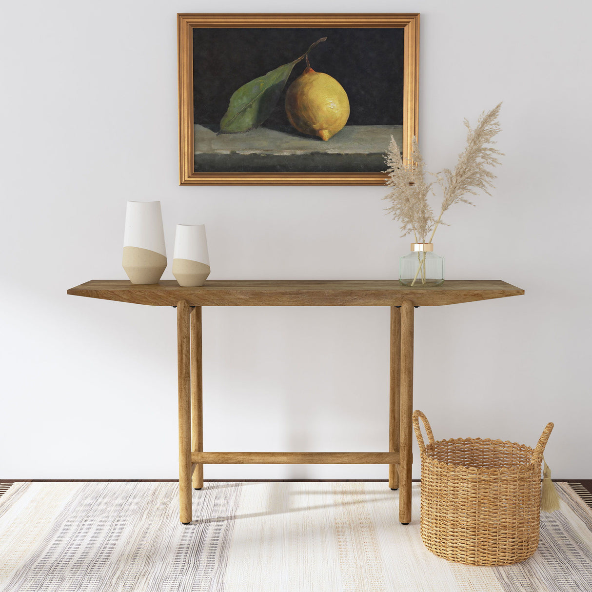 Darius - Solid Wood Entryway Console Table - Mango