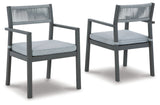 Eden Town - Gray / Light Gray - Arm Chair With Cushion (Set of 2)