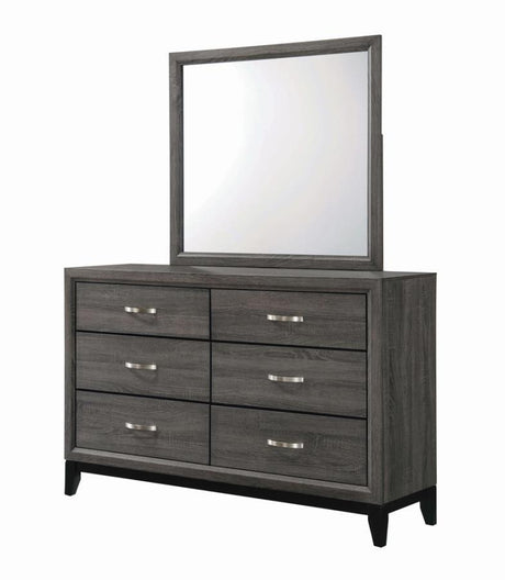 Watson - 6-Drawer Dresser - Gray Oak And Black