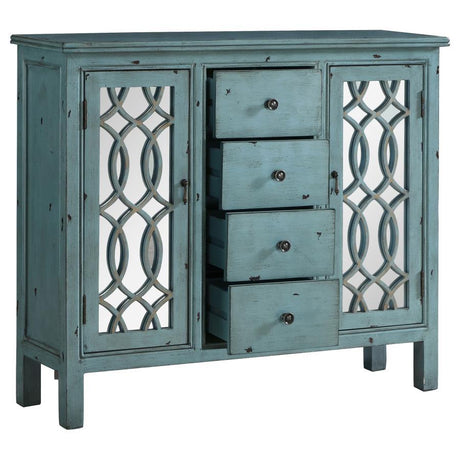 Rue - 4-Drawer Accent Cabinet - Antique Blue