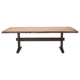 Bexley - 6 Piece Rectangular Live Edge Dining Table Set - Honey