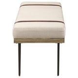 Austin - Upholstered Bench - Beige And Black