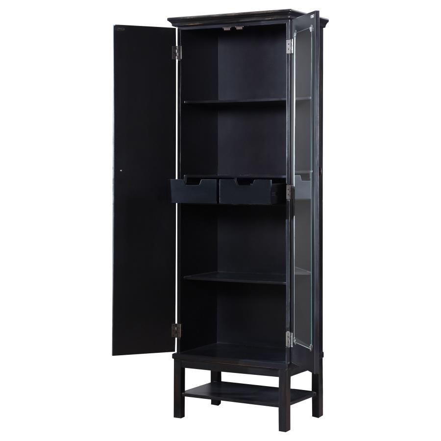 Lovegood - 2-Door Accent Cabinet - Rich Brown And Black